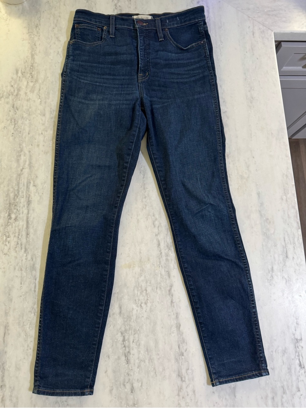 Madewell High Rise Neutral Versatile Dark Wash Casual Everyday Skinny Jeans 28